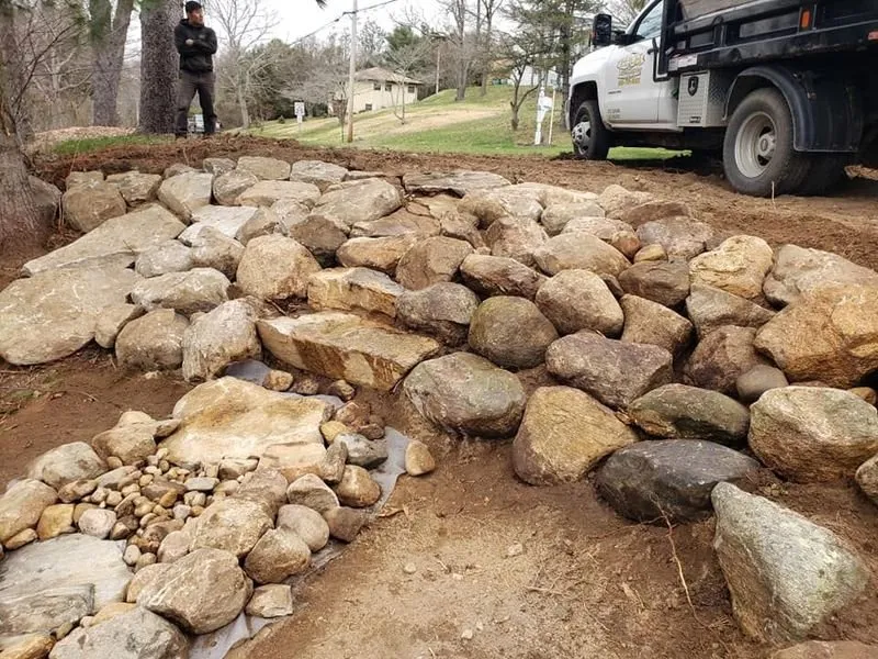 Custom outdoor landscaping in Ledyard, CT - H & H Landscaping