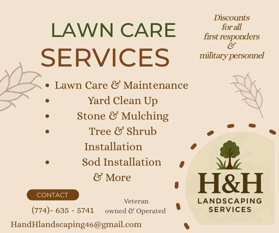 Reliable lawn mowing service experts serving Webster, MA - H & H Landscaping Services