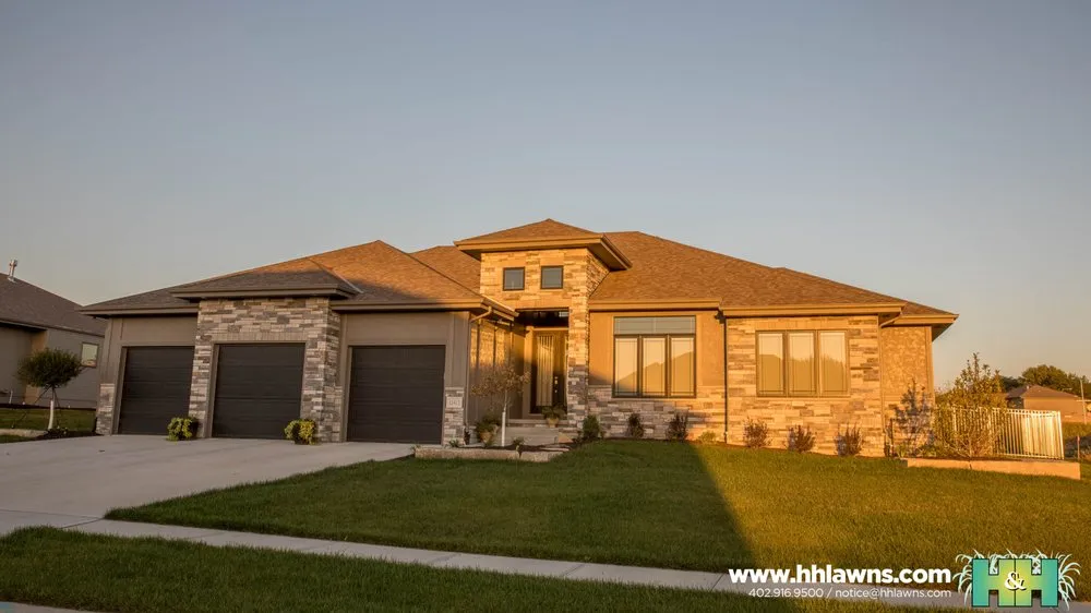 Custom residential landscaping with custom design across Gretna, NE - H & H Lawn and Landscape