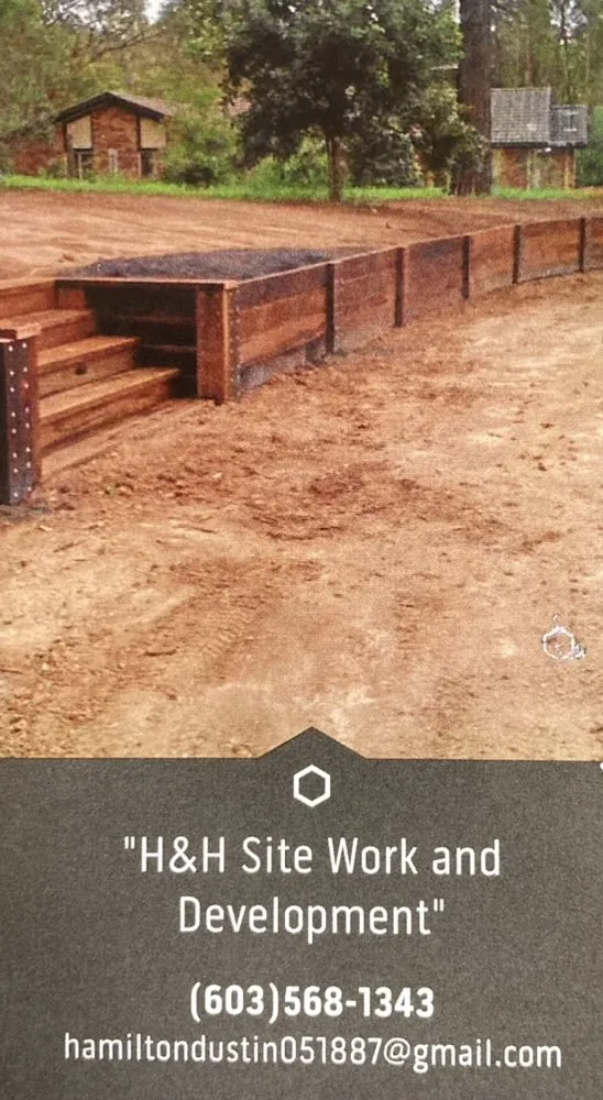 Affordable outdoor landscaping in Barnstead, NH by H & H Site Work and Development