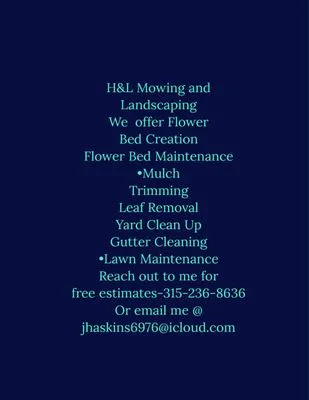 H & L Mowing And Landscaping Logo