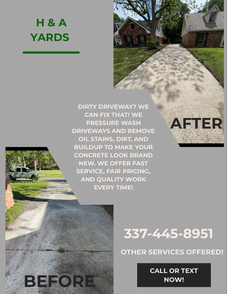 Custom landscape installation in Broussard, LA by H&A Yards