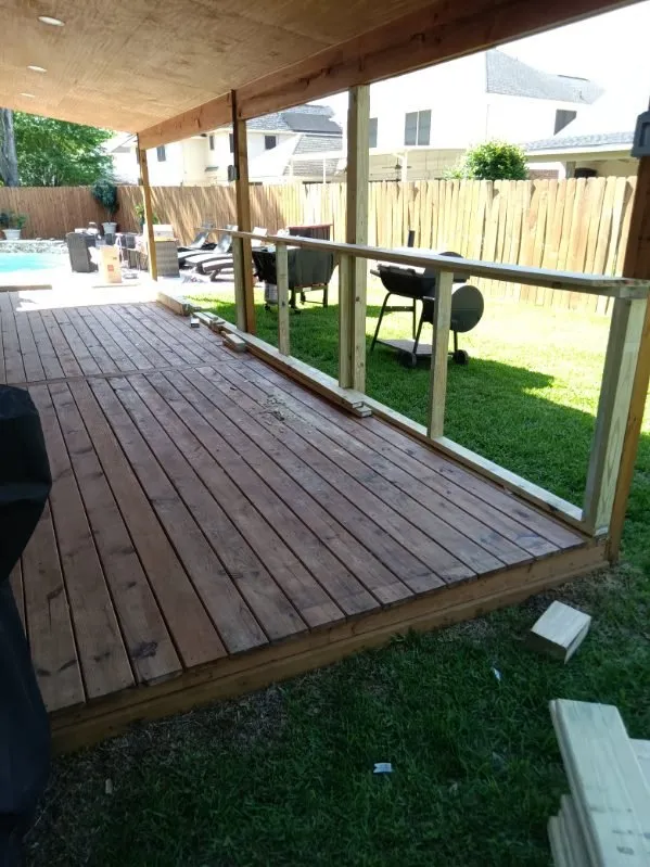 Custom garden landscaping in Mont Belvieu, TX by Hagans Handyman Services