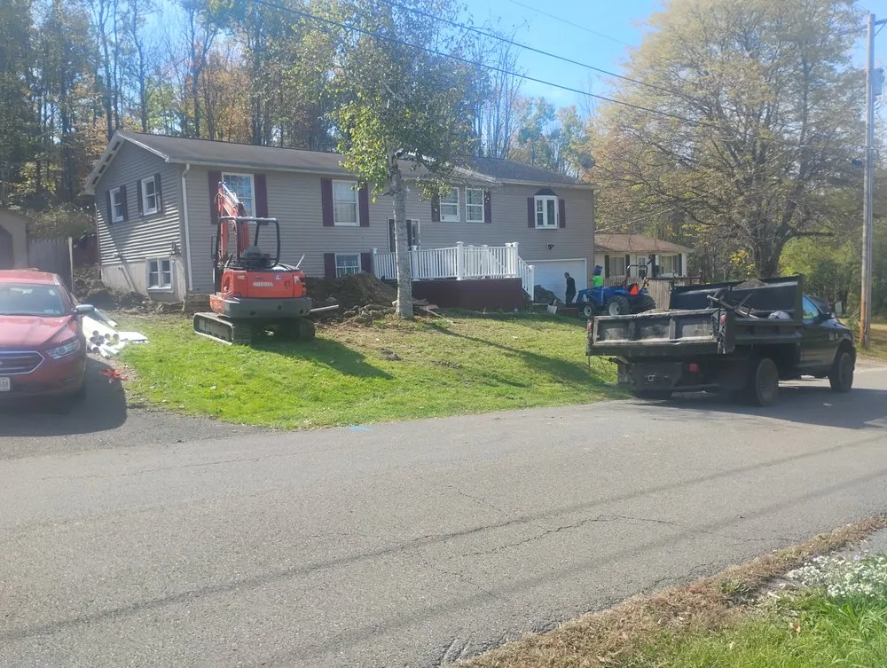 Expert outdoor landscaping for beautiful yards in Binghamton, NY by Hallick and Son Excavation