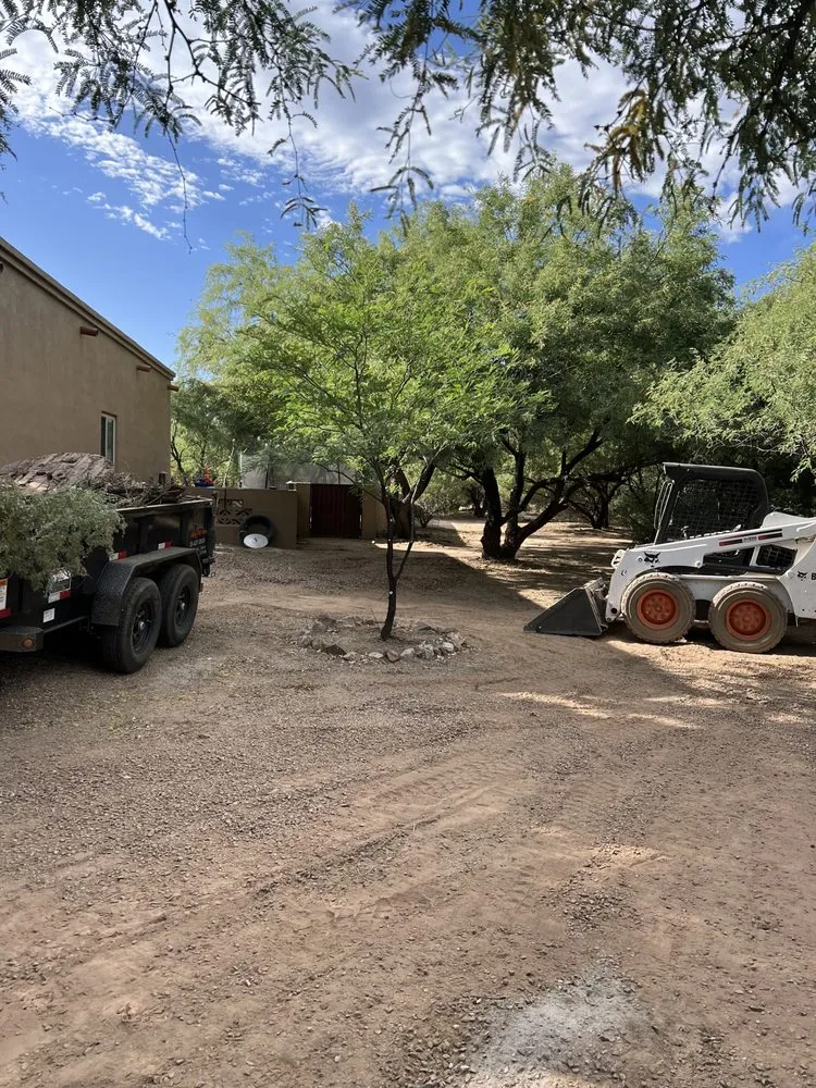 Professional outdoor landscaping in Vail, AZ by Halligan Hauling