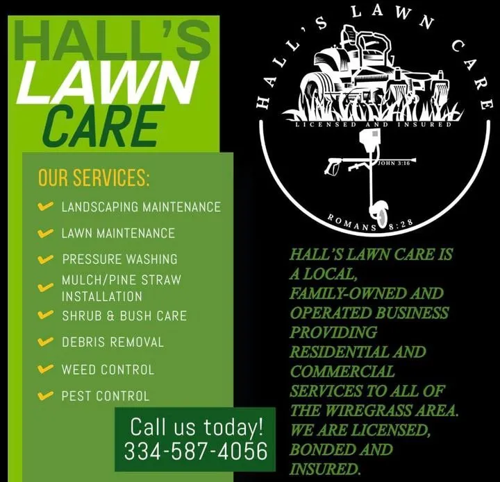 Custom lawn mowing service experts serving Hartford, AL - Hall’s Lawn Care