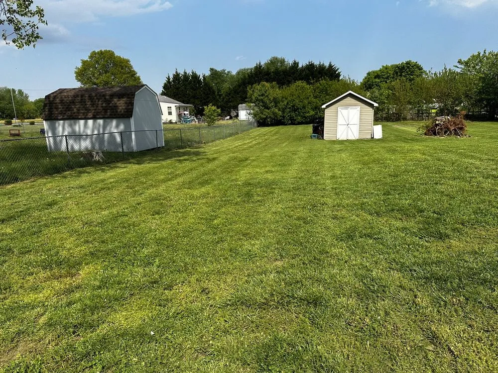 Custom landscape installation in Hartly, DE by Halls Lawn Care