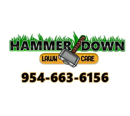 Hammer Down Lawn Care Logo