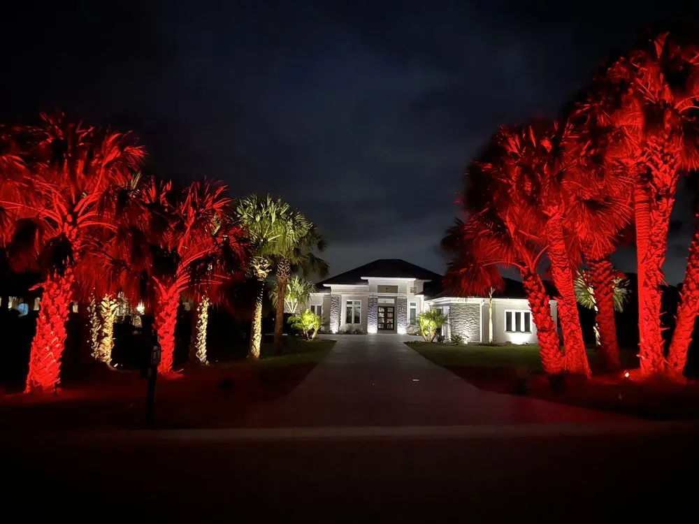 Custom landscape design for residential properties in Jacksonville Beach, FL by Hammerit Premier Outdoor Illumination