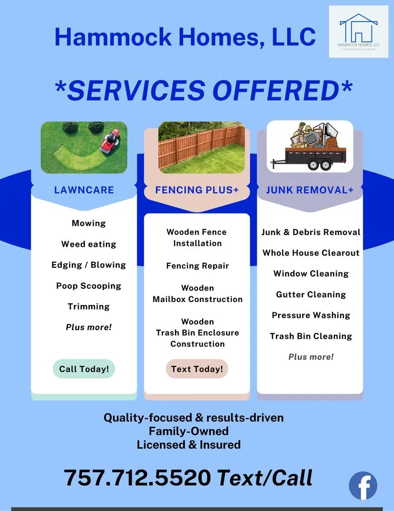 Trusted residential landscaping for year-round maintenance in Suffolk, VA by Hammock Homes