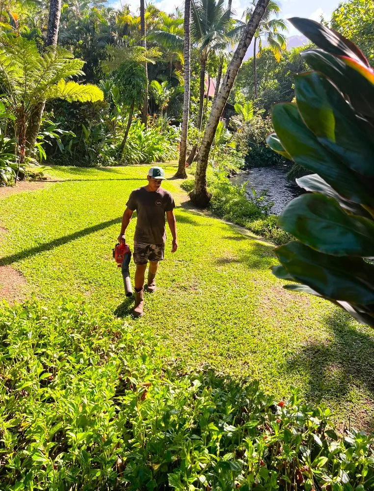 Trusted lawn mowing service with custom design in Anahola, HI by Hana Maika’i I Napomaika’i
