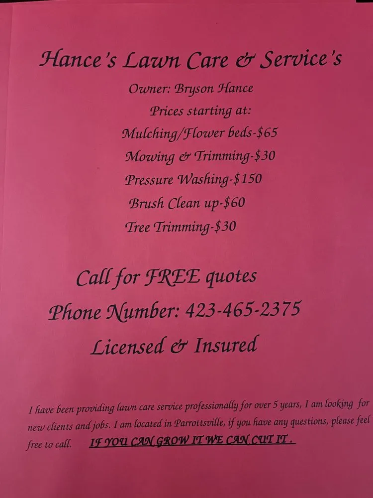 Local landscape installation in Parrottsville, TN - Hance’s Lawn Care & Services