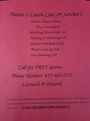 Hance’s Lawn Care & Services