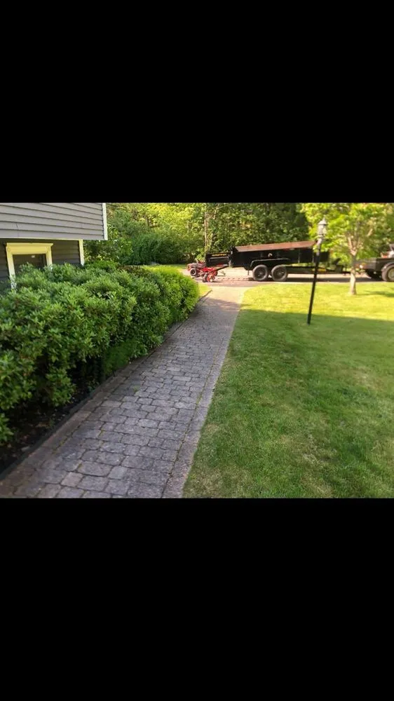 Local landscape installation in Sabattus, ME by Hand Landscape