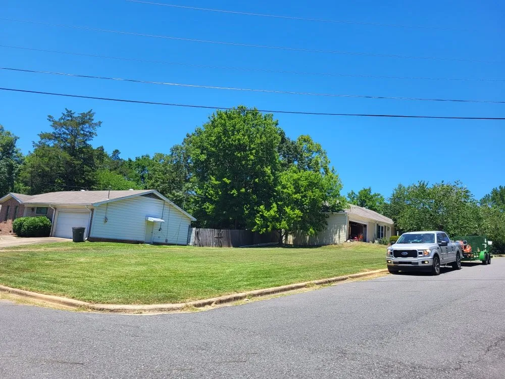 Custom landscape installation in Hot Springs, AR by Hands On Lawn Care Service