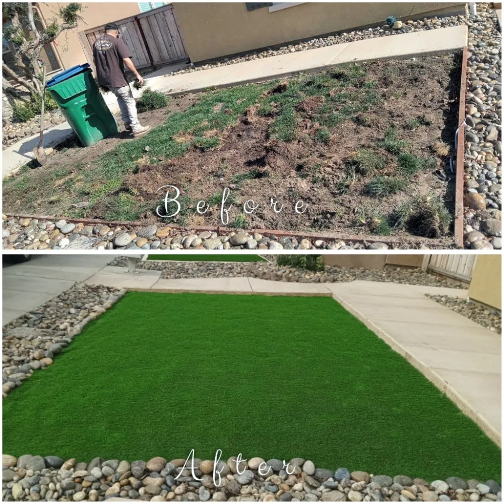 Professional lawn mowing service in Modesto, CA by Handy Man Jose