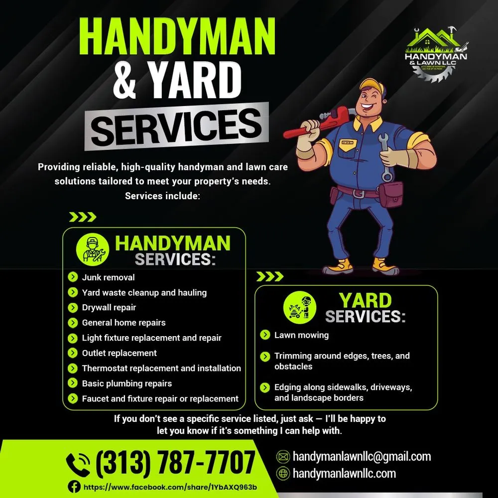 Professional outdoor landscaping with custom design across Romulus, MI - Handyman & Lawn