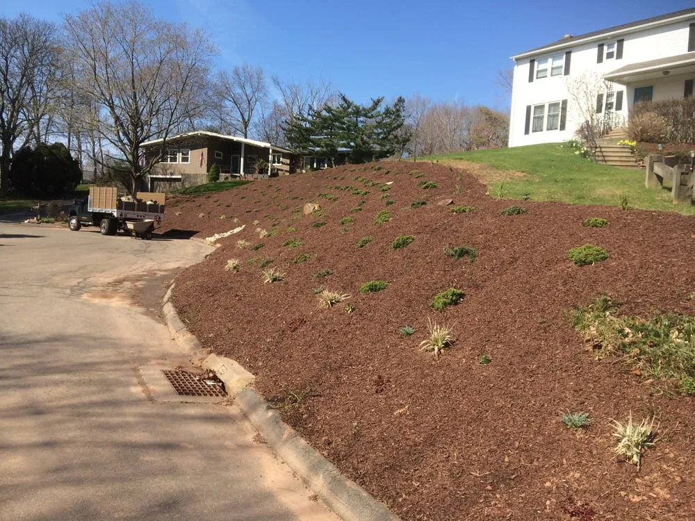 Professional landscape installation for beautiful yards in Wallingford, CT by Hanging Hills Lawn Care LLC