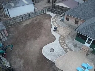 Professional garden landscaping for residential properties in Hico, TX by Hankins Lawn and Landscape