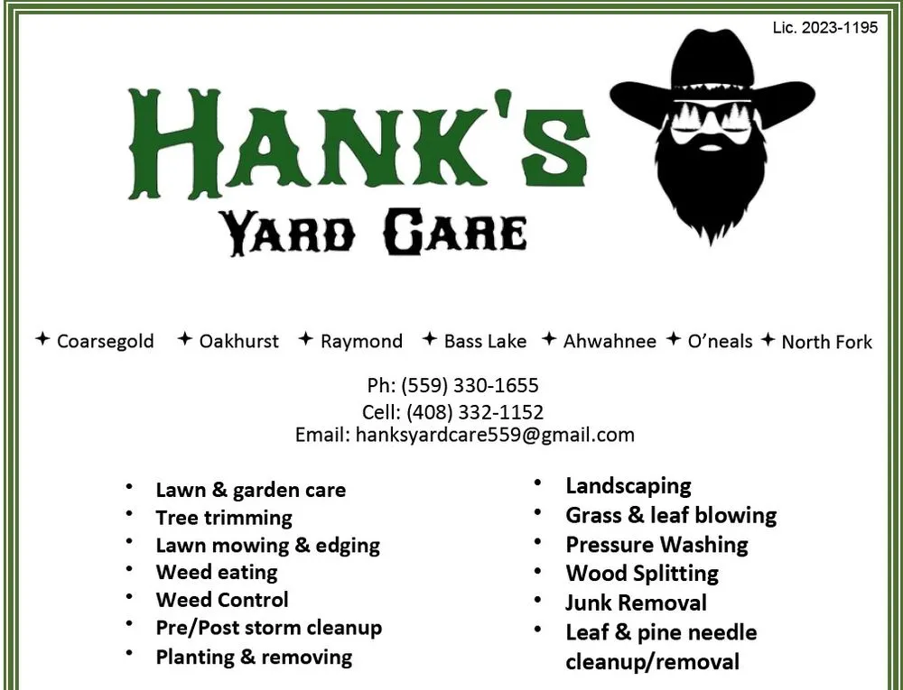 Top-rated landscape design in Coarsegold, CA by Hank's Yard Care