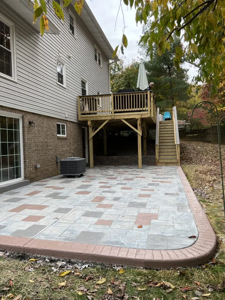 Custom landscape installation in Midland, VA - Hanover Landscapes & Masonry