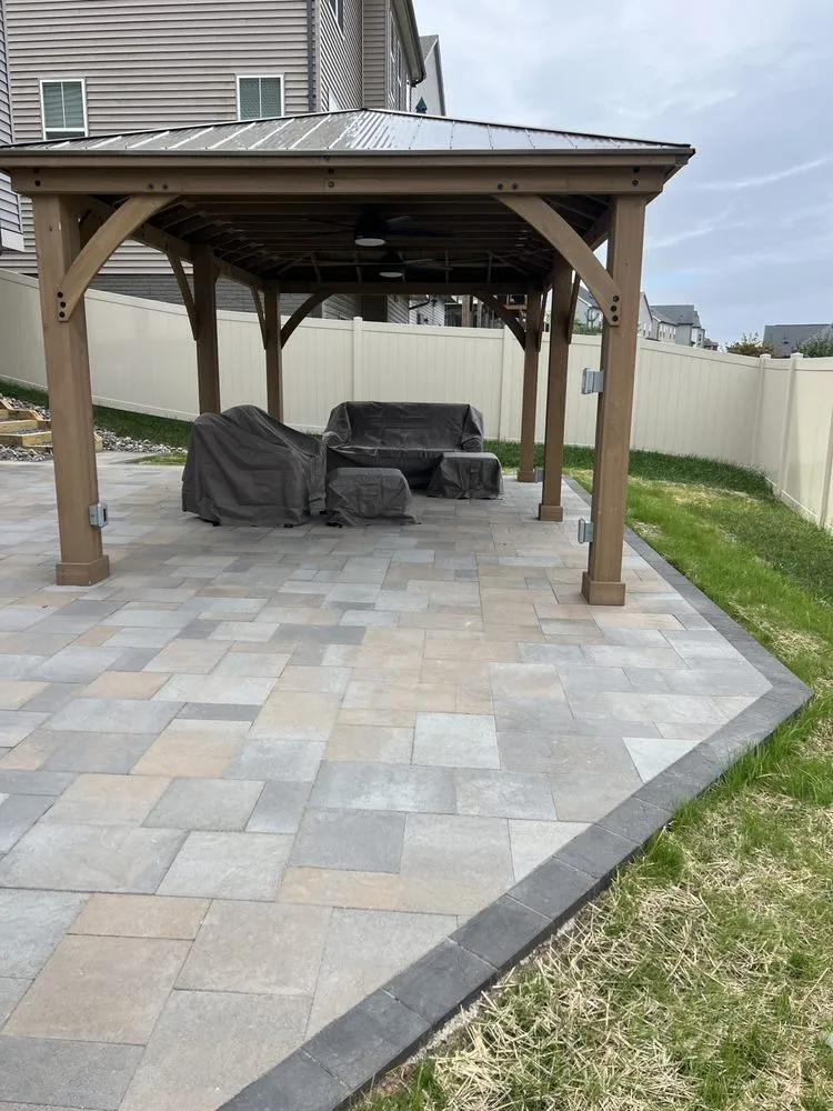 Custom landscape installation in Midland, VA - Hanover Landscapes & Masonry