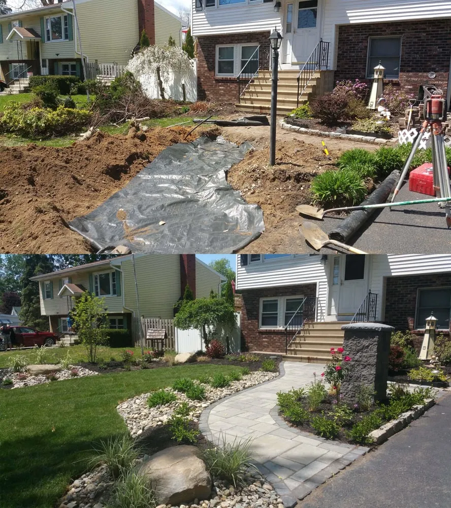 Custom landscape installation for beautiful yards in Albany, NY by Hansen Landscaping & Sprinklers