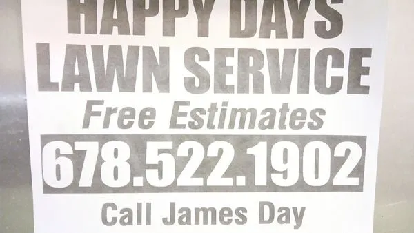 Happy Days Lawn Service Logo