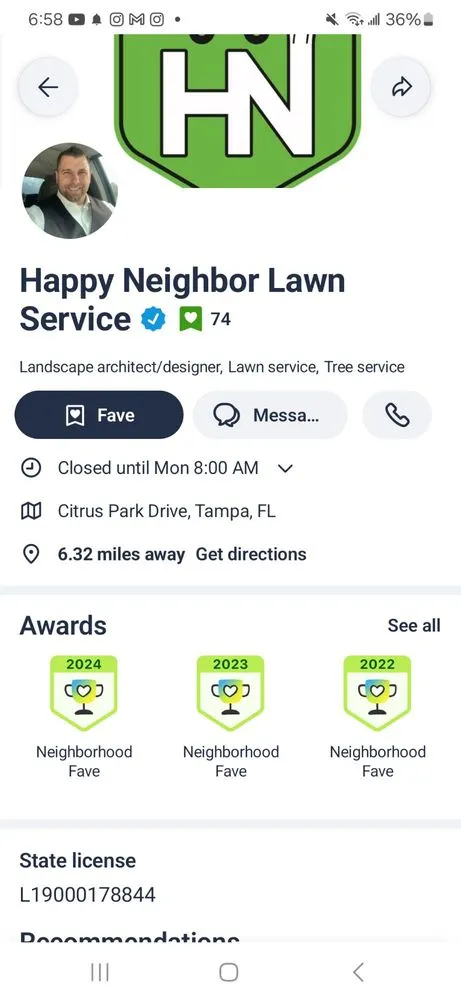 Custom outdoor landscaping in Tampa, FL by Happy Neighbor Tree Service