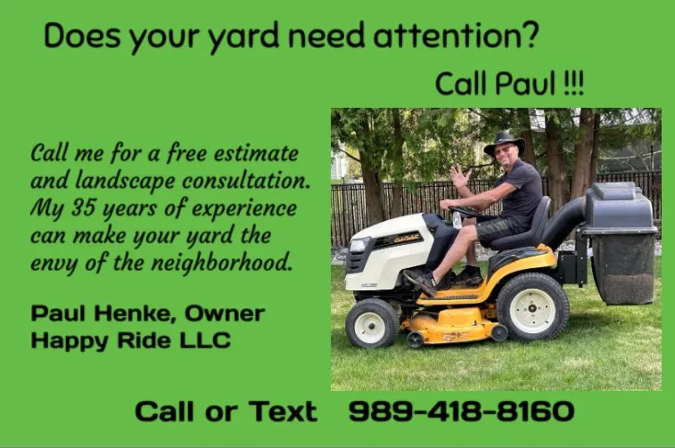 Custom landscape design in Clare, MI - Happy Ride