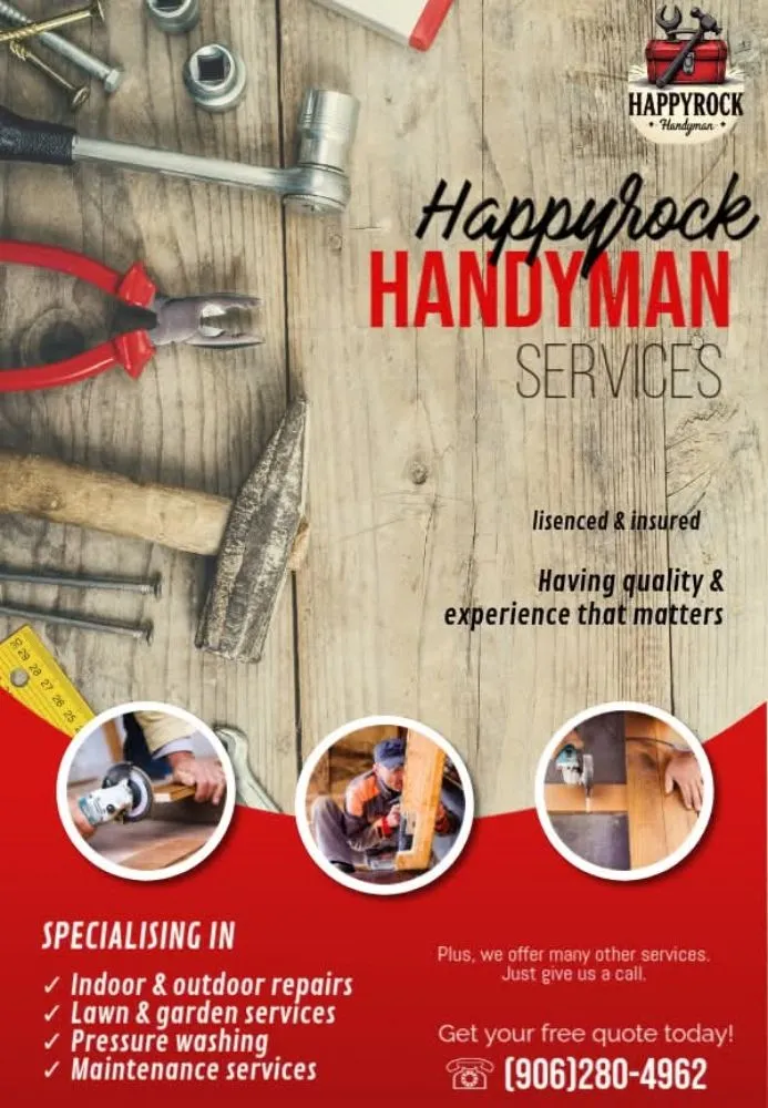 Affordable yard maintenance for residential properties across Gladstone, MI - Happyrock Handyman