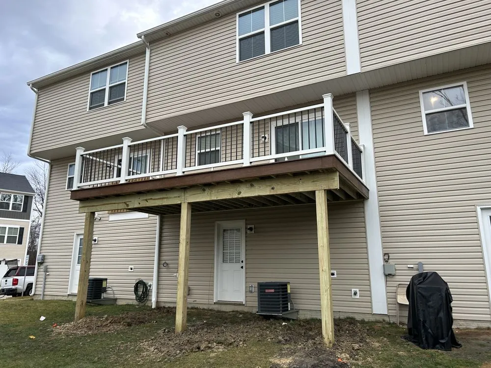 Custom garden landscaping with custom design in Grove City, OH by Hardcore Home Remodeling