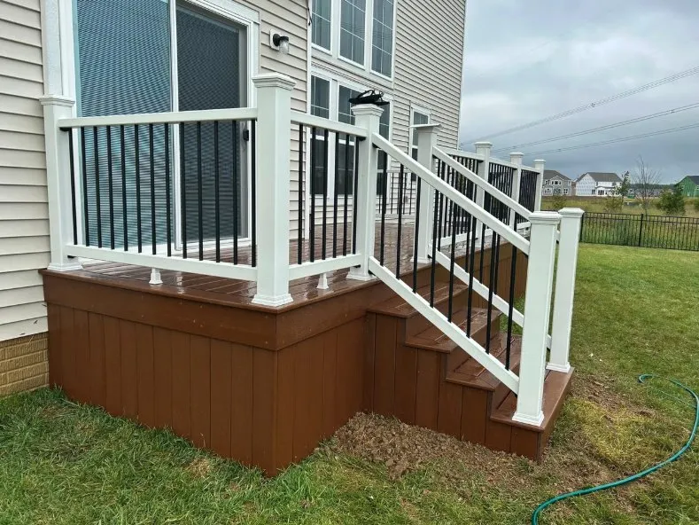 Custom landscape installation in Grove City, OH by Hardcore Home Remodeling