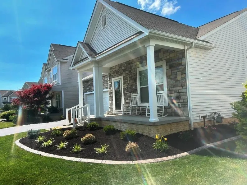 Top-rated outdoor landscaping with custom design in Grove City, OH by Hardcore Home Remodeling