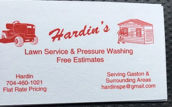 Hardin's Lawn & Pressure Service Logo