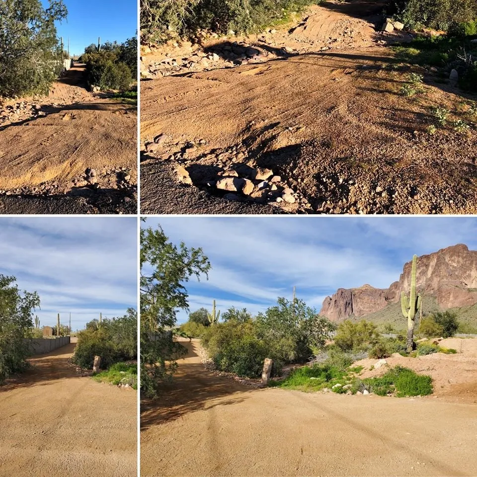 Professional yard cleanup service in Apache Junction, AZ by HardKnox Rocks & Excavating