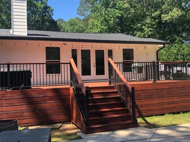 Expert lawn mowing service in Woodstock, GA by Hardrock Landscape Construction