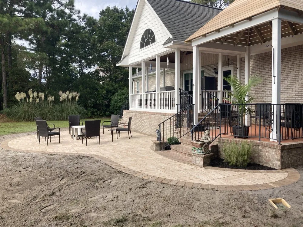 Custom lawn mowing service with custom design across Jacksonville, NC - Hardscape & Landscape By Design