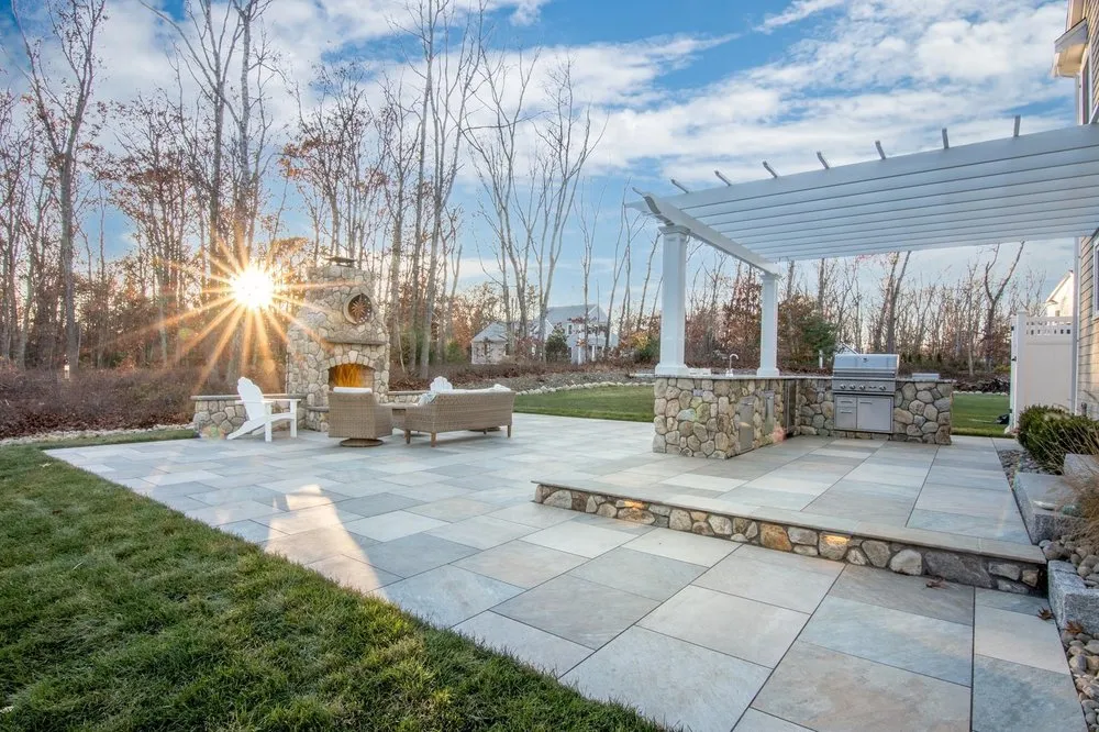 Reliable yard maintenance with custom design across Plymouth, MA - Harmon & Sons