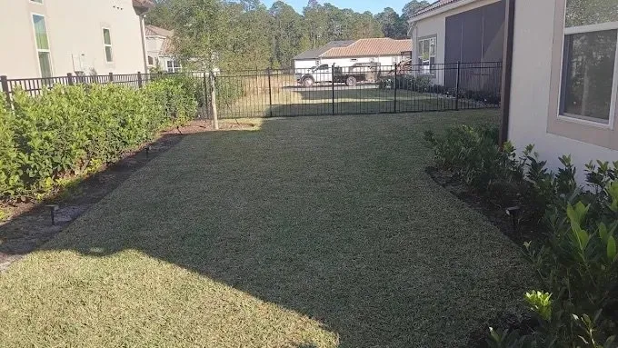 Professional outdoor landscaping for residential properties in Jacksonville, FL by Harmoni Home Sevices