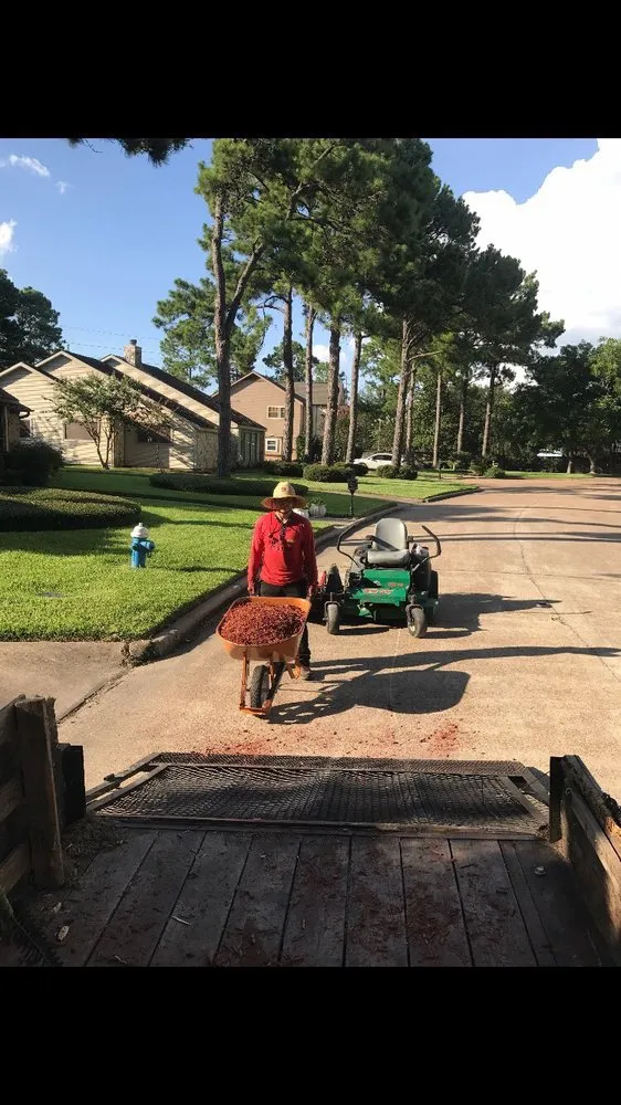 Custom landscape installation in Houston, TX - Harmony Landscaping