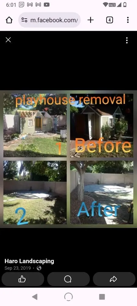 Reliable lawn mowing service for beautiful yards in Surprise, AZ by Haro Landscaping