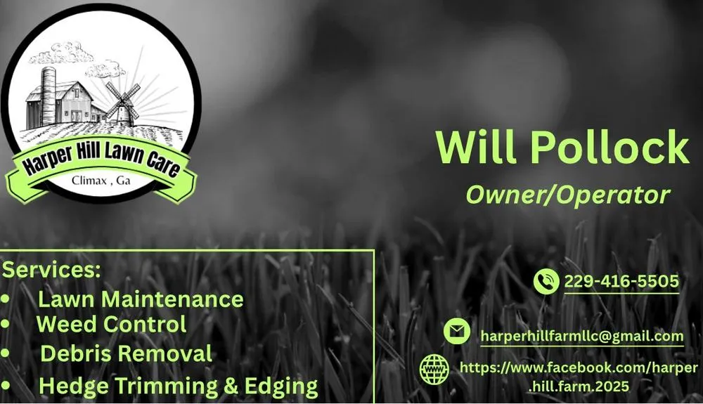 Expert lawn care service for residential properties in Climax, GA by Harper Hill Lawn Care