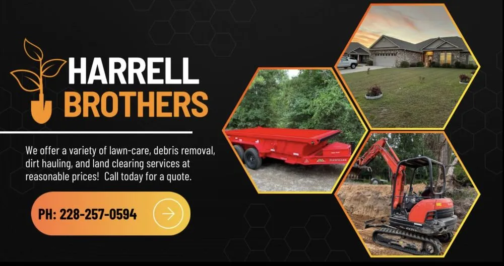 Professional yard maintenance for beautiful yards in Saucier, MS by Harrell Brothers