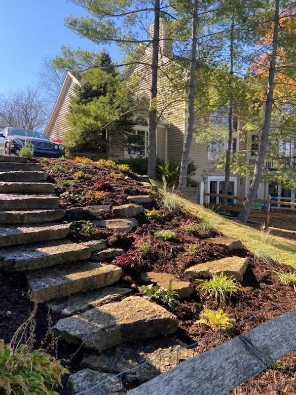Custom landscaping services for year-round maintenance in Petersburg, KY by Harvest and Habitat