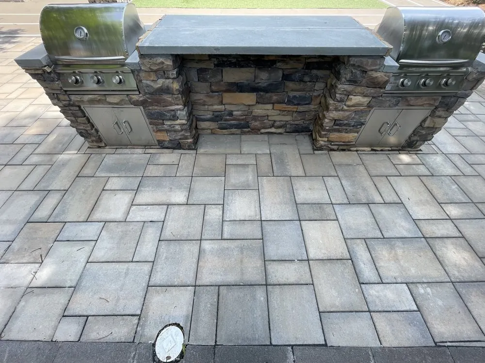 Custom landscape installation in Alpharetta, GA - Harvest Landscape and Construction