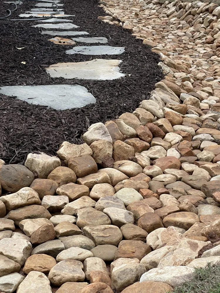 Professional landscape installation in Alpharetta, GA by Harvest Landscape and Construction