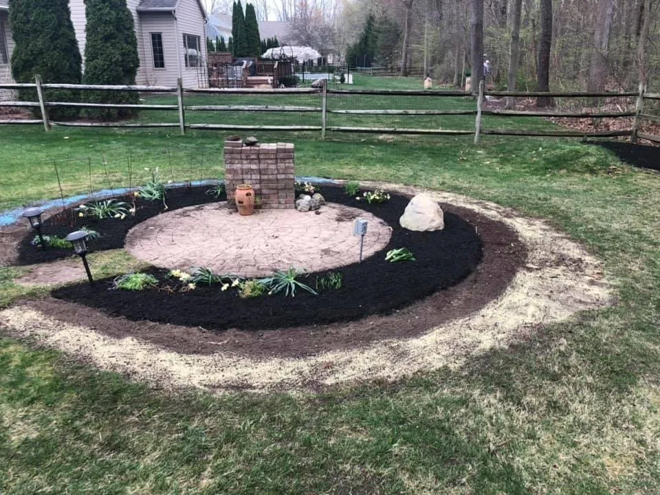 Custom garden landscaping in Riga, MI by Hauser Lawn Care
