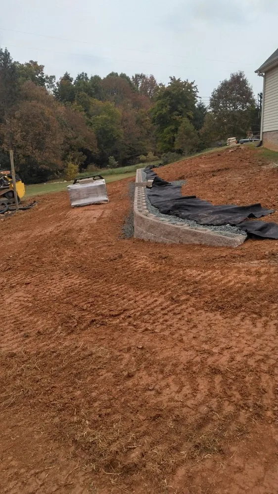 Custom lawn mowing service with custom design in Gibsonville, NC by Haw River Landscape