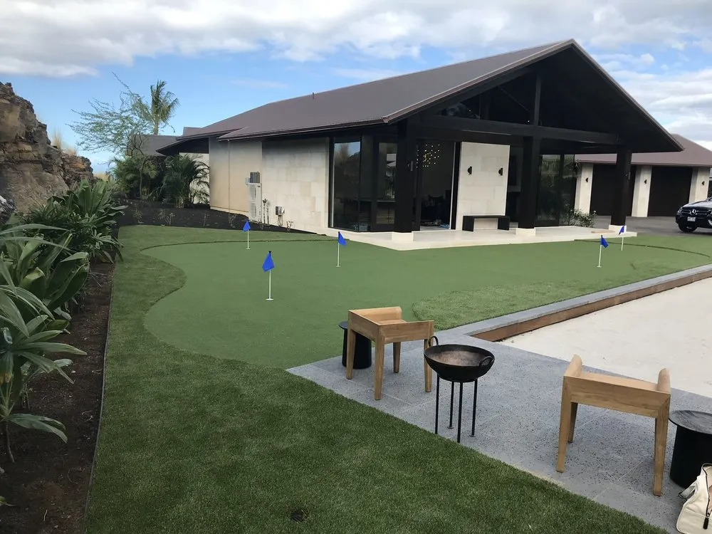 Affordable landscape installation in Waimea, HI by Hawaii Dreamturf